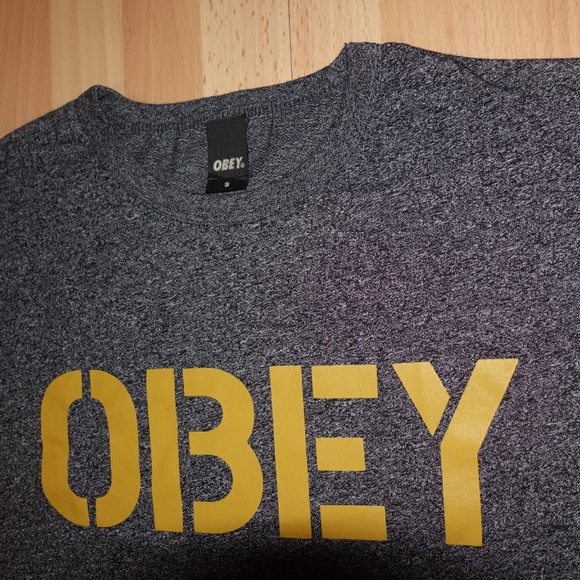 Obey Block Tee Heather Grey - Picture 5 of 6